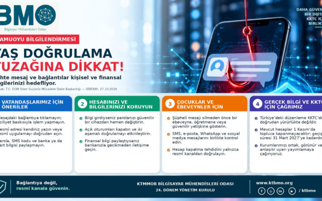 Bilgisayar Mühendisleri Odası’ndan yaş doğrulama mesajlarıyla ilgili uyarı