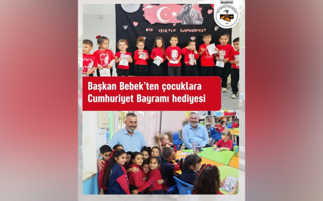 BAŞKAN BEBEK’TEN ÇOCUKLARA CUMHURİYET BAYRAMI HEDİYESİ